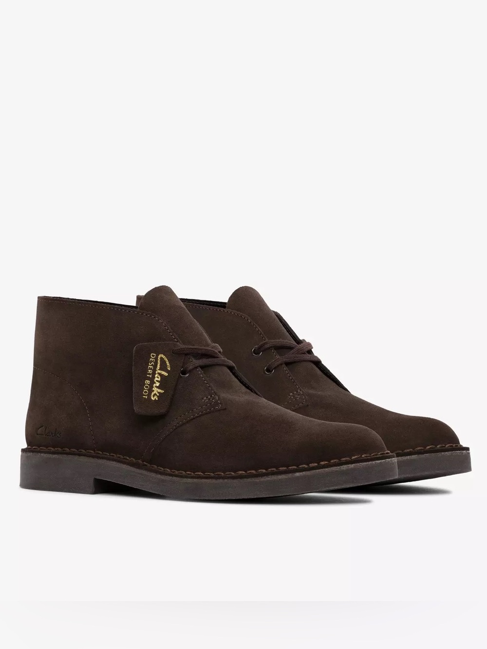 CLARKS Desert Boot Evo Dark Brown Suede 10/43